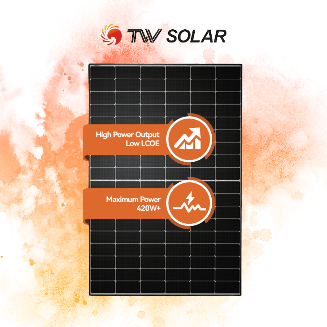 TW SOLAR - TWMPD P-type Half-cell Monofacial Black Frame Module 54HS400-420W - FamilyHu Store